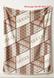 Gucci Geometric GG Monogram Flannel Blanket Warm Pink Brown Wall Decor throw blanket IMG_2597